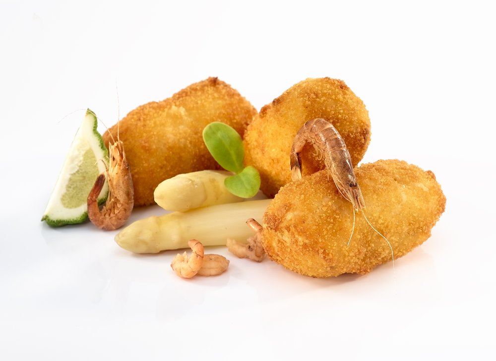 Croquettes artisanales - Asperges & crevettes* | Croquettes de 65 g | Par 12 p